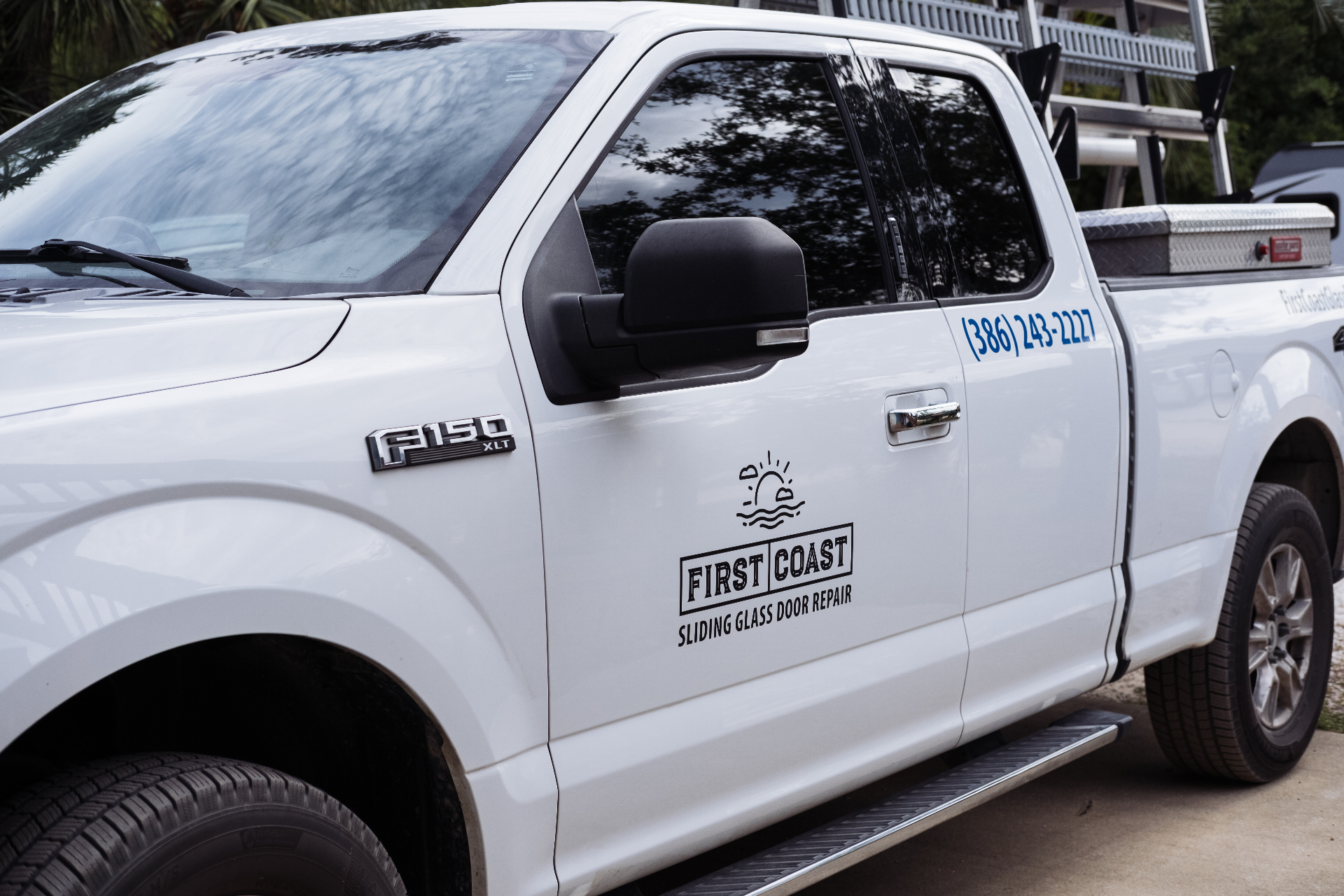 First Coast Sliding Glass Door Repair branded service truck